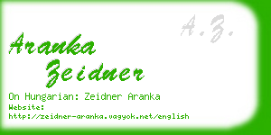 aranka zeidner business card